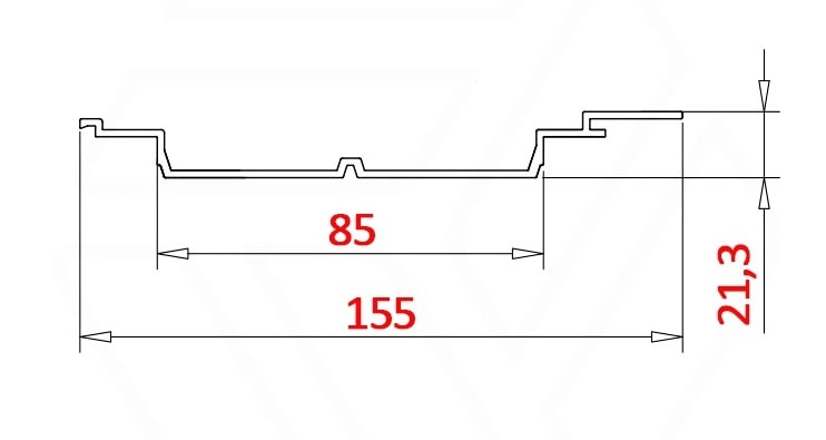 Алюминиевая панель RWP 125К2
